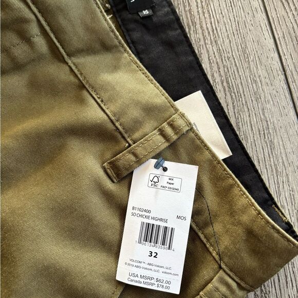 Volcom womans  SO Chickie high rise pants - Picture 3 of 6